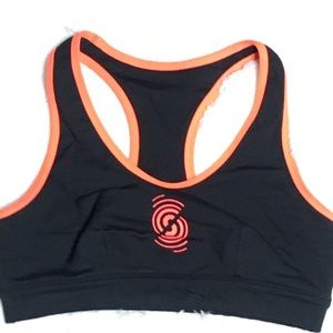 Strong by Zumba - Orange/Black Scoop Bra - M